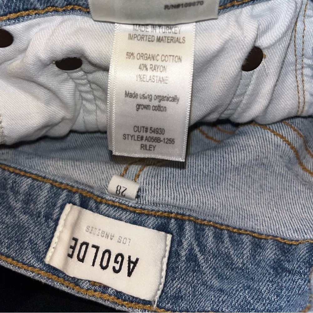 AGOLDE Riley High Rise Straight Crop Blue Jeans - Picture 4 of 6